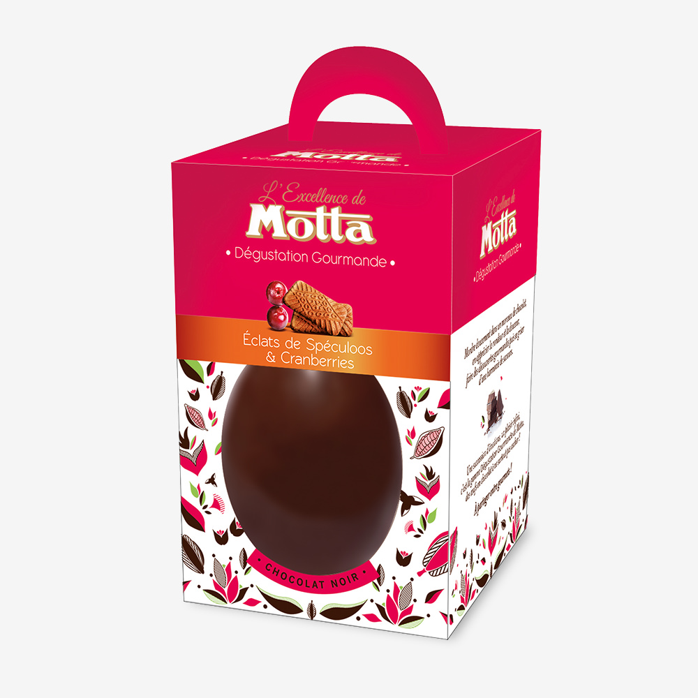 Cliquez pour agrandir Chocolat noir, éclats de spéculoos et cranberries | Motta