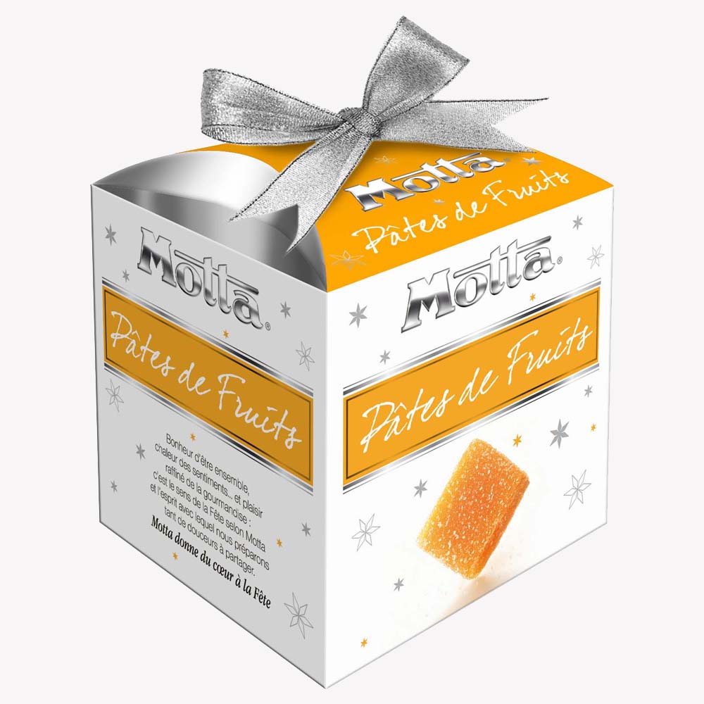 Carrés et lingots de fruits Gourmandises Motta Motta donne du cœur